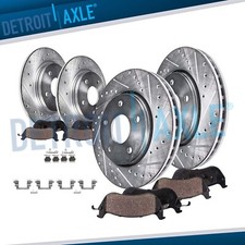Pastilhas de freio dianteiras e traseiras perfuradas rotores cerâmicas para 2004-2006 Mitsubishi Lancer comprar usado  Enviando para Brazil