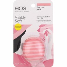 Pacote com 6 bálsamos labiais visivelmente macios EOS, leite de coco, 0,25 oz comprar usado  Enviando para Brazil