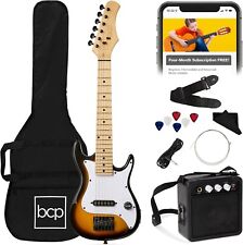 BCP 30" Guitarra Elétrica Infantil SUNBURST Iniciante STARTER Kit 5W Amp Bolsa de Alça FOTOS comprar usado  Enviando para Brazil