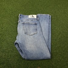 Jeans masculino CALVIN KLEIN JEANS azul reto regular W36 L32 comprar usado  Enviando para Brazil