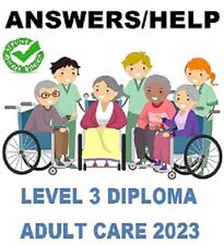 Diploma NVQRQF Nível 3 em Cuidados de Adultos Obrigatório NOVAS RESPOSTAS SUPORTE atualizado 2023, usado comprar usado  Enviando para Brazil