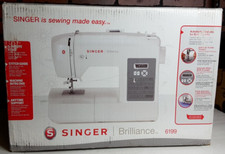 Máquina de costura eletrônica Singer Brilliance 6199 com mesa de extensão e tampa comprar usado  Enviando para Brazil