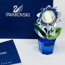 Estatueta Swarovski cristal flor feliz girassol branco em vaso azul rara comprar usado  Enviando para Brazil