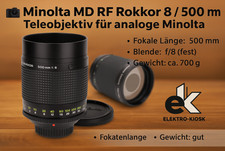 Minolta rokkor 500mm gebraucht kaufen  Berlin