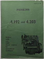 Folheto de motor agrícola diesel original Perkins novo 4.192 e 4.203, década de 1960 c comprar usado  Enviando para Brazil