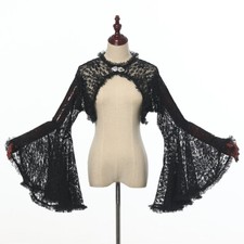 Jaqueta cropped feminina gótica Bolero Dickey capa manga alargada para festa punk, usado comprar usado  Enviando para Brazil