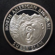 Medalha de prata North American Hunting Club Grizzly Bear Super Slam A4351 comprar usado  Enviando para Brazil