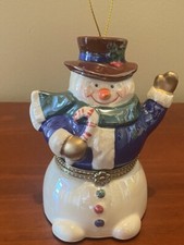 Christmas porcelain snowman for sale  Canton