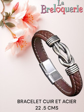 Bracelet homme acier d'occasion  Viarmes