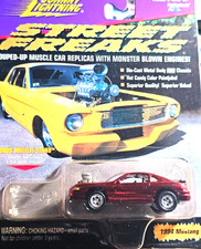 MOC Johnny Lightning STREET FREAKS RED & BLOWN 1994 MUSTANG com Suporte de Roda comprar usado  Enviando para Brazil