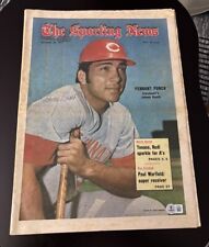 Johnny Bench autografado 1972 Sporting News BECKETT CERTIFICADO DE AUTENTICIDADE, usado comprar usado  Enviando para Brazil