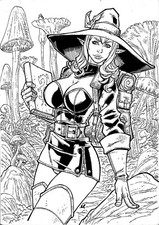 Witch OF THE ABYSSAL WORLD 8X11 PÁGINA ORIGINAL POR LC FREITAS JN1 comprar usado  Enviando para Brazil
