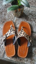 Sandales cuir véritable d'occasion  Paris XIX