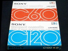 Duas (2) fitas cassete Sony C60 e C120 estojos de papel Japão ver Muito bom estado comprar usado  Enviando para Brazil