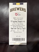 Jogo de wild card 3 3/10 NY Mets at Milwaukee Brewers (Mets Win)  comprar usado  Enviando para Brazil