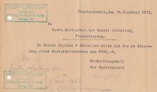 Frankenhausen brief 1922 gebraucht kaufen  Leipzig