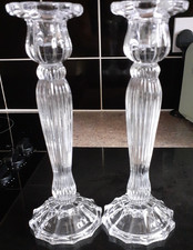 Pair candlesticks crystal for sale  BURNLEY