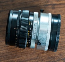 Lente Konishiroku Hexanon 52mm f/1.4 con montura Konica F y adaptador a Sony E segunda mano  Embacar hacia Mexico