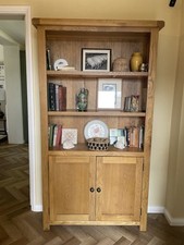 Solid oak bookcase for sale  CREWKERNE