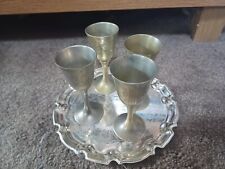 Epns goblets tray for sale  WALSALL