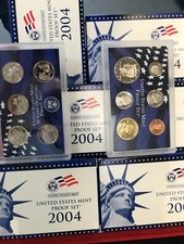 Lote de 6 conjuntos 2004-S 10 conjuntos à prova de moedas ORIGINAL, usado comprar usado  Enviando para Brazil