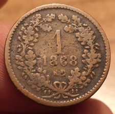 Moneta krajczar 1868 usato  Olbia