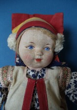 Muñeca Stockinette de tela rusa vintage años 30-40 10,5" Unión Soviética excelente segunda mano  Embacar hacia Mexico