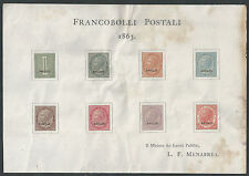 Italia 1863 foglietto usato  Torino