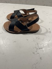 Girls black sandals for sale  PETERBOROUGH