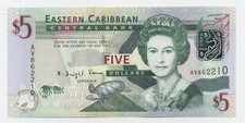Billete de 5 dólares del Caribe Oriental ND 2008 Pick 47 UNC sin circular segunda mano  Embacar hacia Mexico