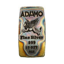 Barra de plata 999 USA Lion II metales Adamo de 10 oz - fundida a mano segunda mano  Embacar hacia Argentina