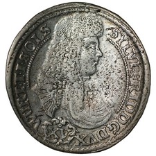 Moeda de prata Ducado de Württemberg-Oels 15 Kreuzers Sylvius II Frederick 1675. comprar usado  Enviando para Brazil