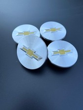 CONJUNTO CHEVROLET DE TAMPAS DE CENTRO DE RODA 4X 58mm PRATA ESCOVADA comprar usado  Enviando para Brazil