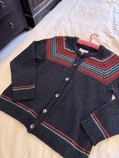 Cardigan brora blu usato  Spedire a Italy