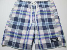 Bermuda Abercrombie & Fitch masculina tamanho XL xadrez azul bolso gravata casual comprar usado  Enviando para Brazil