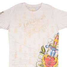 CAMISETA VINTAGE CHRISTIAN AUDIGIER ESTAMPADA POR TODA PARTE ANOS 2000 TAMANHO GRANDE FEITA NOS EUA comprar usado  Enviando para Brazil