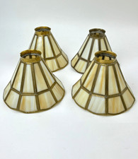 Candelabro vintage estilo Tiffany vitral ventilador de teto abajur abajur claro - 4 comprar usado  Enviando para Brazil