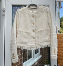 Boucle cream jacket for sale  MIDHURST