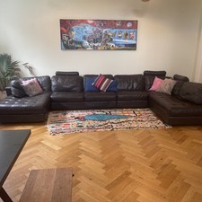 Heals brown leather for sale  TENTERDEN