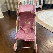Carrinho de bonecas American Girl Bitty Baby aposentado roxo rosa pontos de flores comprar usado  Enviando para Brazil