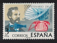 Teléfono España Centenario Alexander Bell 1976 MNH SG#2356 segunda mano  Embacar hacia Mexico