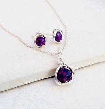 Amethyst necklace earrings for sale  IPSWICH