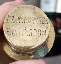 Usado, TAMPA DE CUBO DE RODA RARA DE LATÃO PESADO PARA CARRUAGEM DE CAVALO STRANGWARD & SON HUNTINGDON comprar usado  Enviando para Brazil