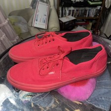 Tênis Vans Classic Low Top com cadarço todo vermelho masculino tamanho 9.5 skate conforto, usado comprar usado  Enviando para Brazil