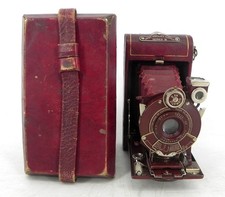 Usado, Antiga câmera dobrável de bolso colete vermelho Kodak Series III com estojo original comprar usado  Enviando para Brazil