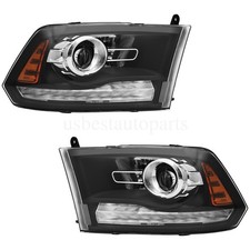 ADEQUADO PARA 2013-2018 DODGE RAM 1500 2500 3500 FARÓIS LED DRL PROJETOR FAROL, usado comprar usado  Enviando para Brazil
