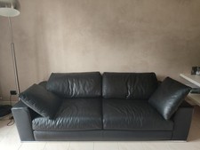 Divani pelle nero usato  Bagnolo Mella