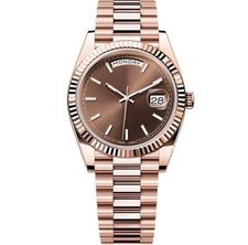 Luxo ouro rosa “Pres” 41mm relógio automático movimento perpétuo aço inoxidável comprar usado  Enviando para Brazil