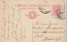 Cartolina postale cent.10 usato  Albenga