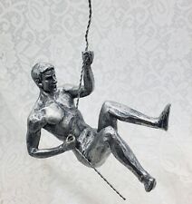 Estátua homem escalador arte de parede decoração para casa pendurada escultura 3D resina prata 7 pol. comprar usado  Enviando para Brazil